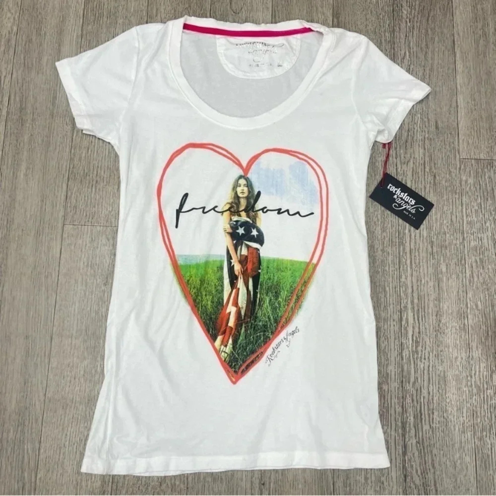 Rockstars & Angels Freedom Short Sleeve T-Shirt M - Picture 3 of 4